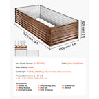 Galvanized Raised Garden Bed - 8 x 4 x 2 ft
