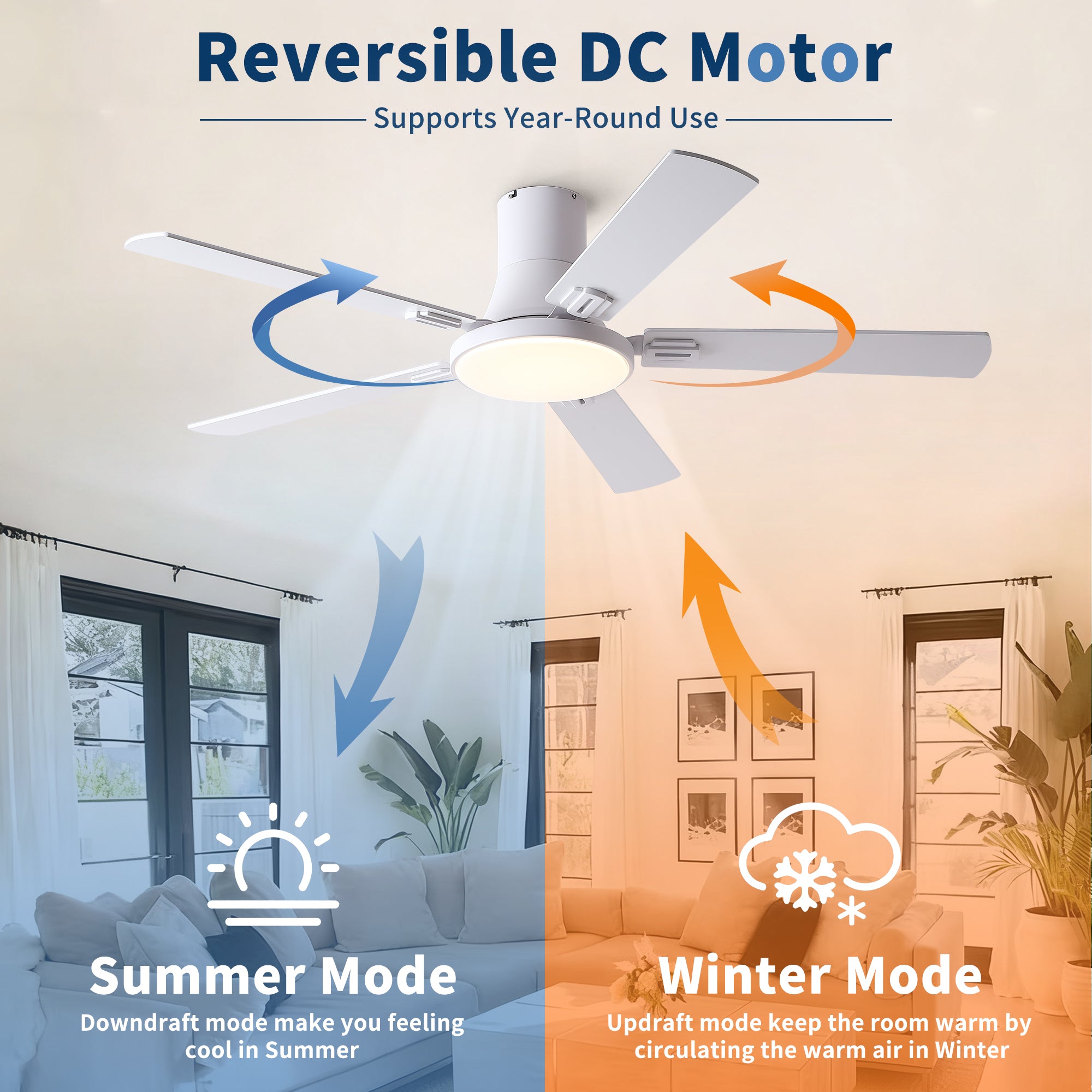 52 Inch Modern Ceiling Fan