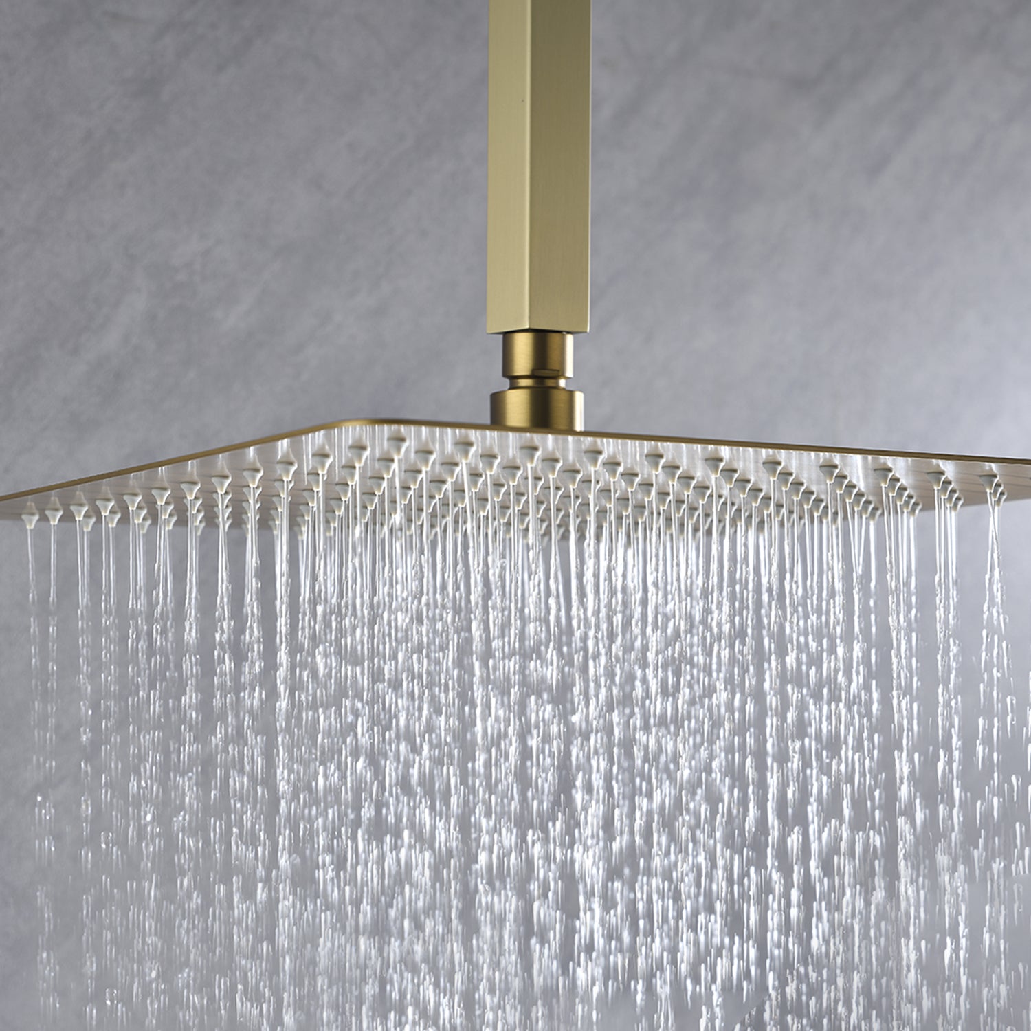 16 Inch Square Rain Shower Head Brushed