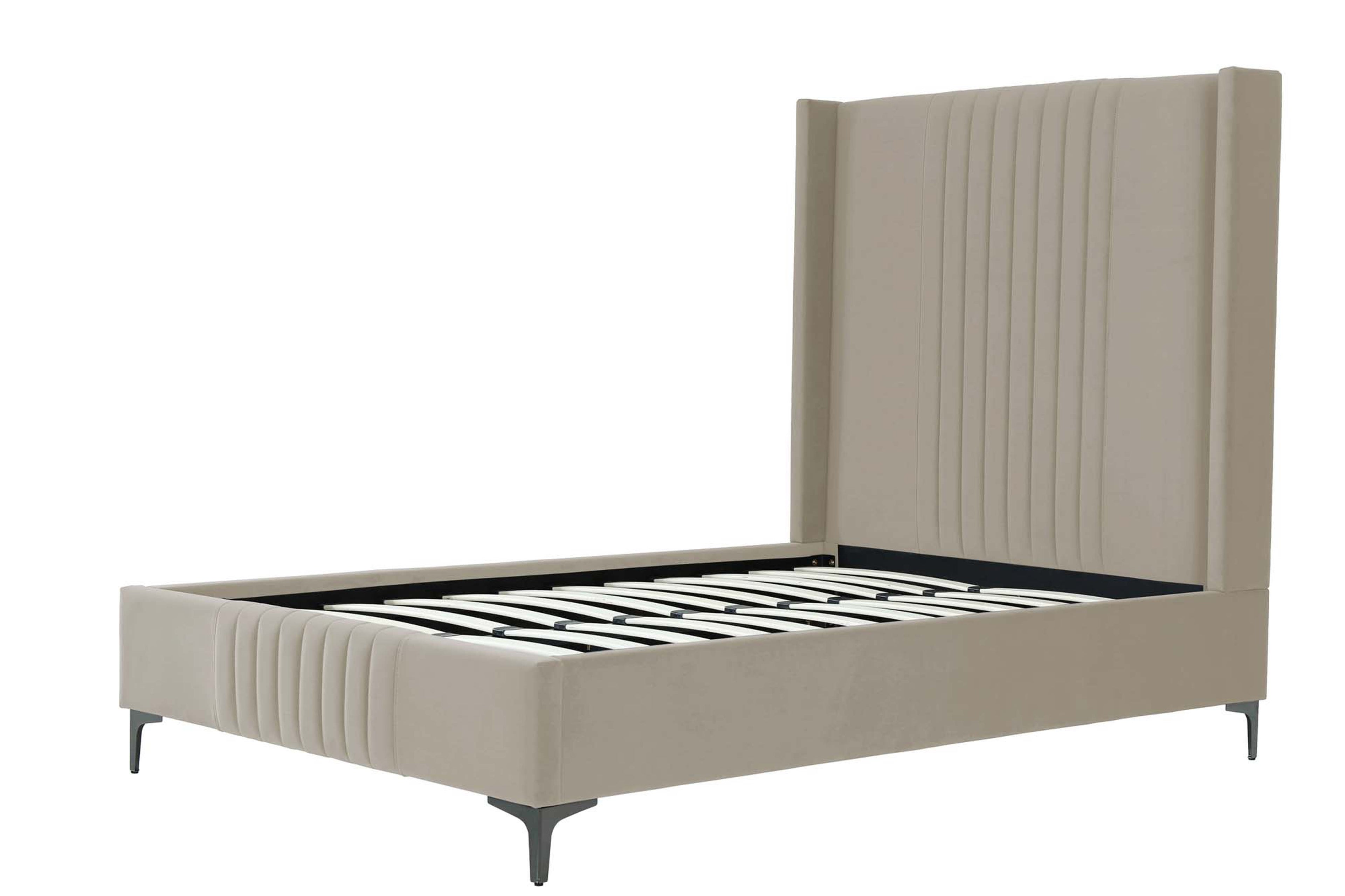 Promenade Upholstered Velvet 48" Bed in Rustic
