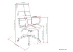 Foley Swivel Office Chair - Distressed