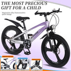 FKZNPJ 20 Inch Kids Mountain Bike, 7-Speed Youth Bicycle