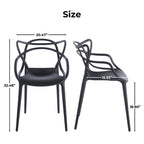 Plastic Dining Chair Set of 4