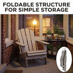 Oversize Embossed Wooden Outdoor Folding Adirondack Chair