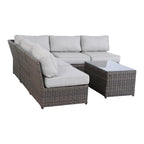 4-Person Wicker Outdoor Seating Set with Cushions