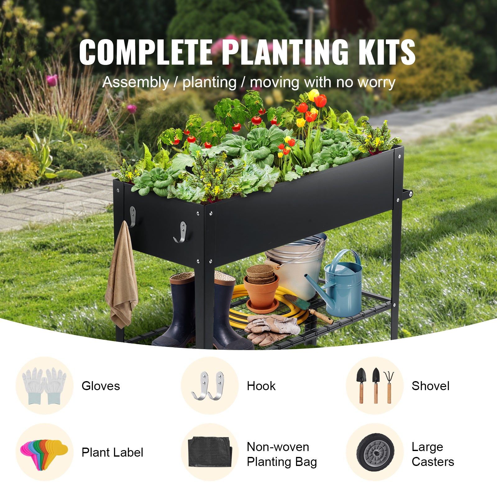Raised Garden Bed - Galvanized Metal Planter Box