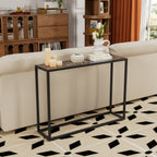 Narrow Console Table - High-End Edge Wrapped Foyer Table