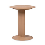 Mode 18" Leatherette Round C-Shaped Sofa Side Table