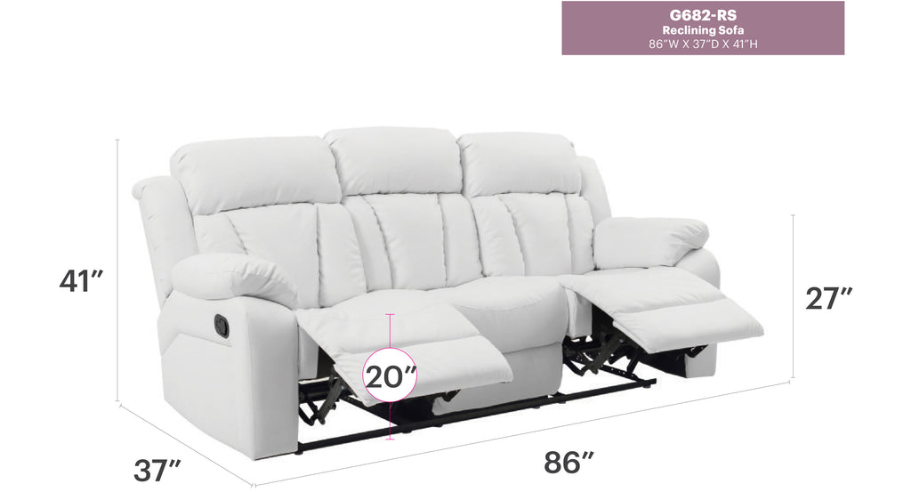Daria G682-RS Reclining Sofa