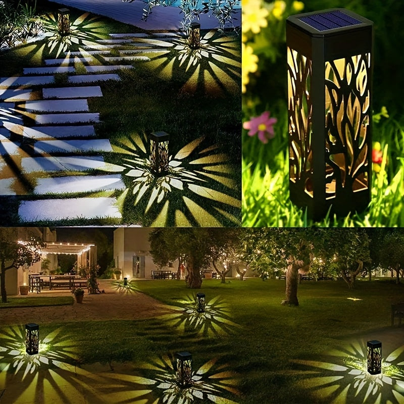 8-Pack Solar Pathway Lights – Motion Sensor, IPX5 Waterproof, Warm/Yellow LED