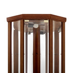 6 Shelf Lighted Corner Curio Cabinet with Adjustable Tempered Glass Shelves