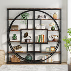70.47" Height Industrial 5-Tier Rustic Bookcase