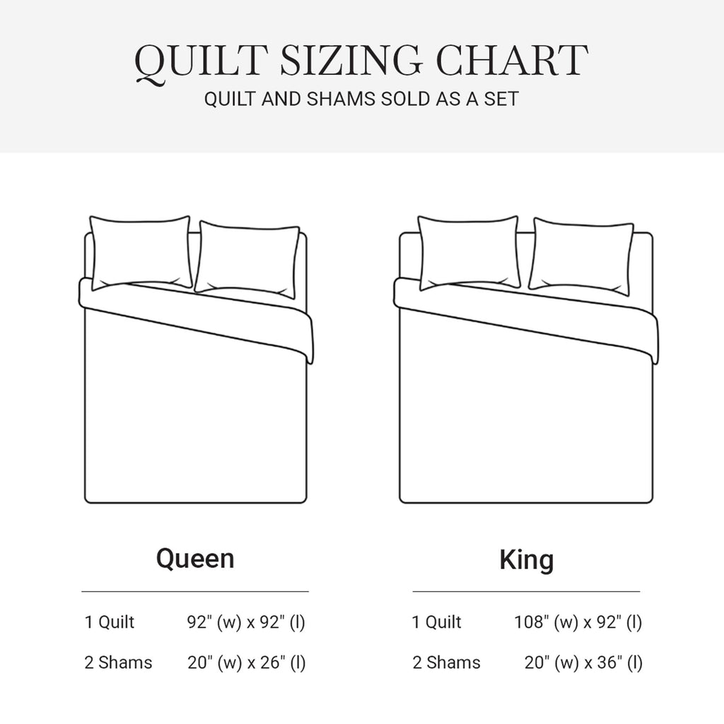 King 3 Piece Cotton Quilt Set