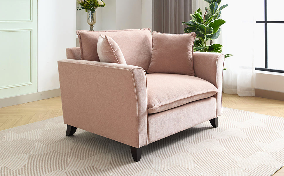 46.3" Oversized Armchair in Chenille Fabric
