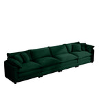 Modern Upholstered 4-Seater Corduroy Sofa