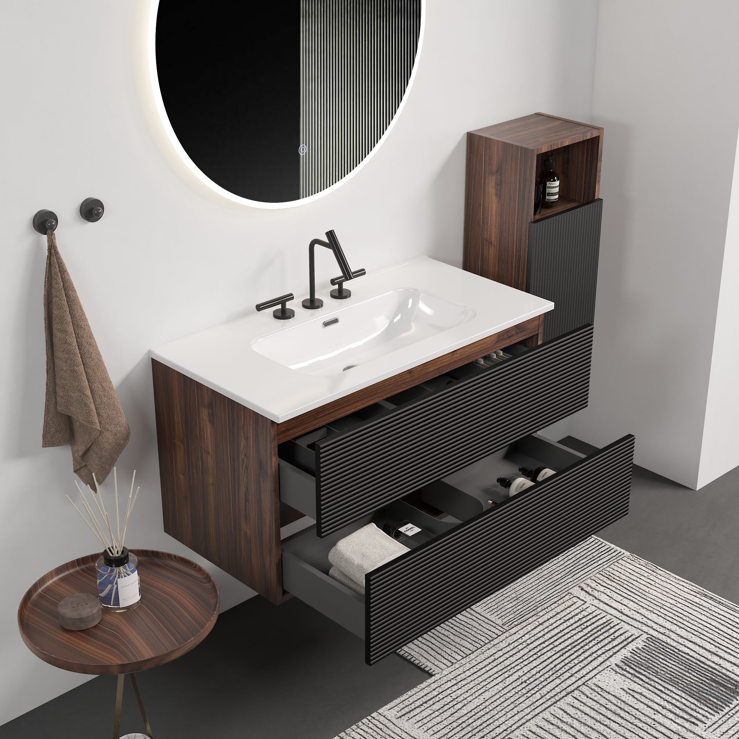 Gloria 36" Wall Mounted Soft Bathroom Vanity