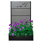 Metal Planter Box with Trellis