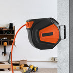 Retractable Air Hose Reel with 50 FT Hybrid Hose