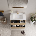 36" Wall-Mounted Bathroom Vanity with Sink