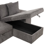 104.5" Modern L-Shape 3 Seat Reversible Sectional Couch