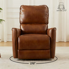 Brown Color Air Leather Electric Recliner Chair with Rocker and Swivel