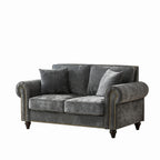 63" Modern 2-Seater Sofa with Rolled Arms