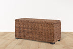 Woven Rattan Wicker Solid Wood Banana Leaf Storage Trunk