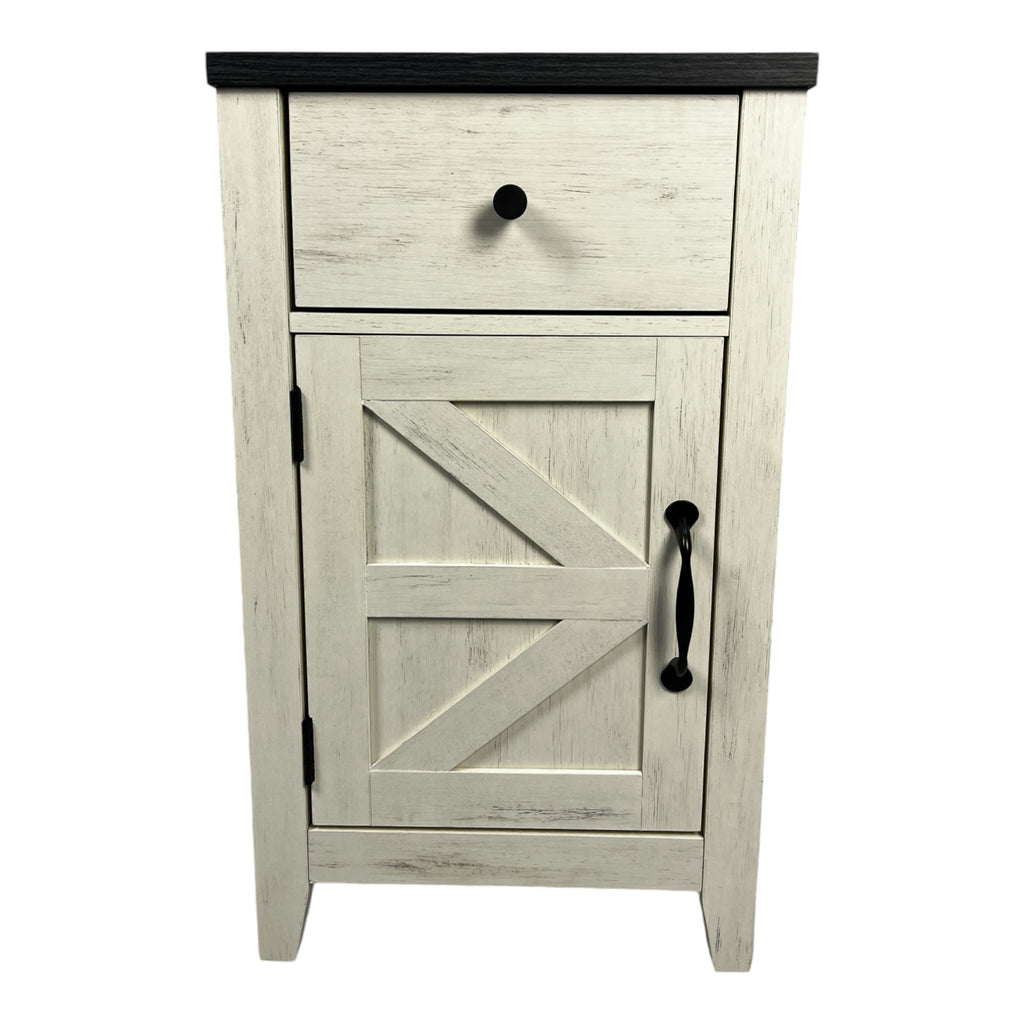 Farmhouse End Table with Charging Station