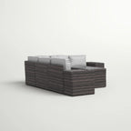 4-Seat Rattan Wicker Patio Furniture Set with Cushions