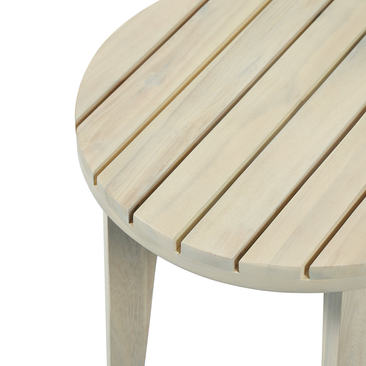 Outdoor 16" Square Acacia Wood Side Table - Light