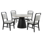 Contemporary Dining Room 5 Piece Set with Upholstered Chairs