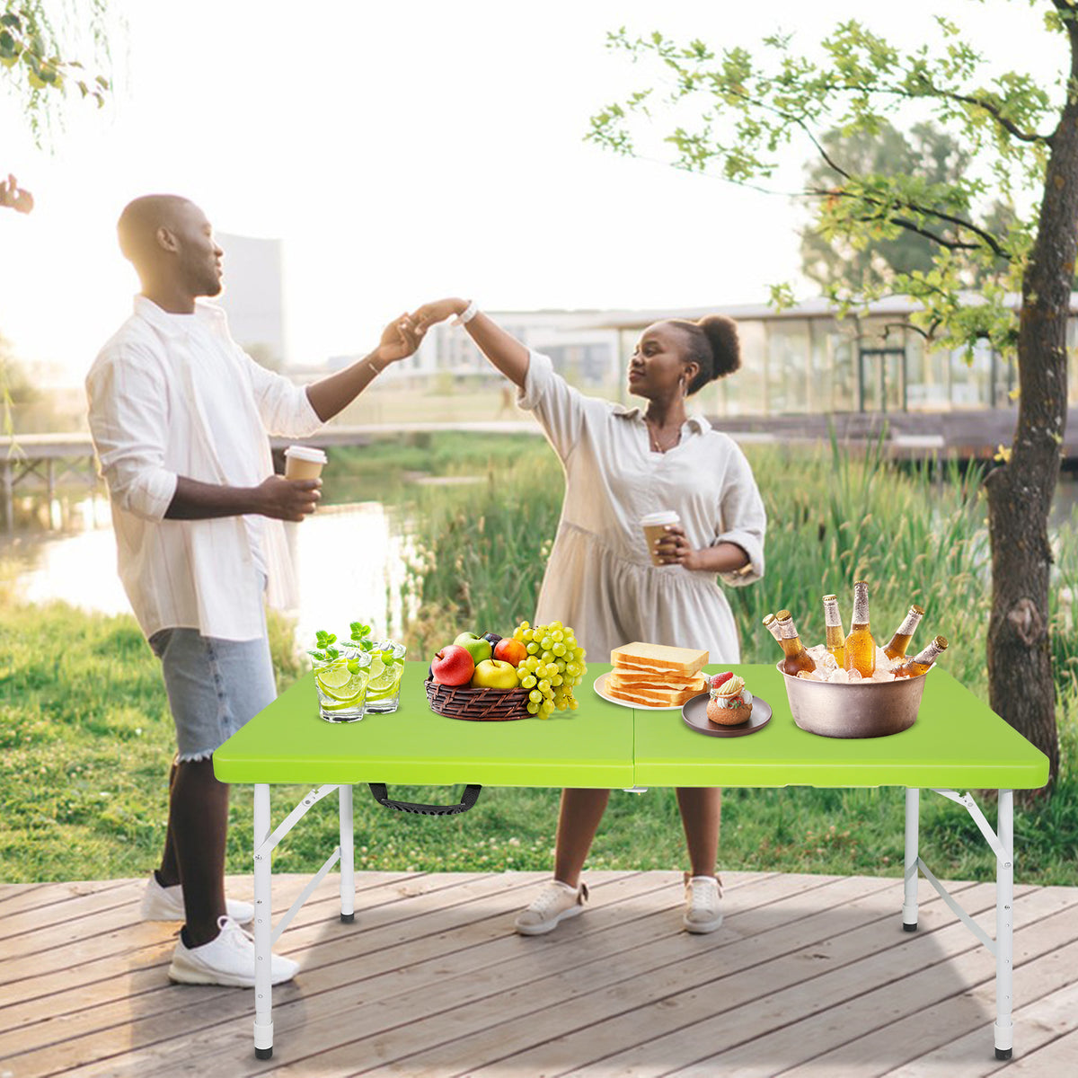 4ft Outdoor Folding Table