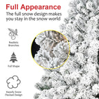 4FT Flocked Christmas Tree - Snowy PVC Artificial Holiday Tree