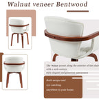 Mid-Century Modern Bentwood Swivel Dining Chairs (Set of 2)
