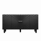 59'' Modern Buffet Sideboard with 4 Sunburst Doors