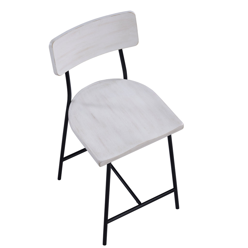 Badin Wood and Metal Modern Counter Stool