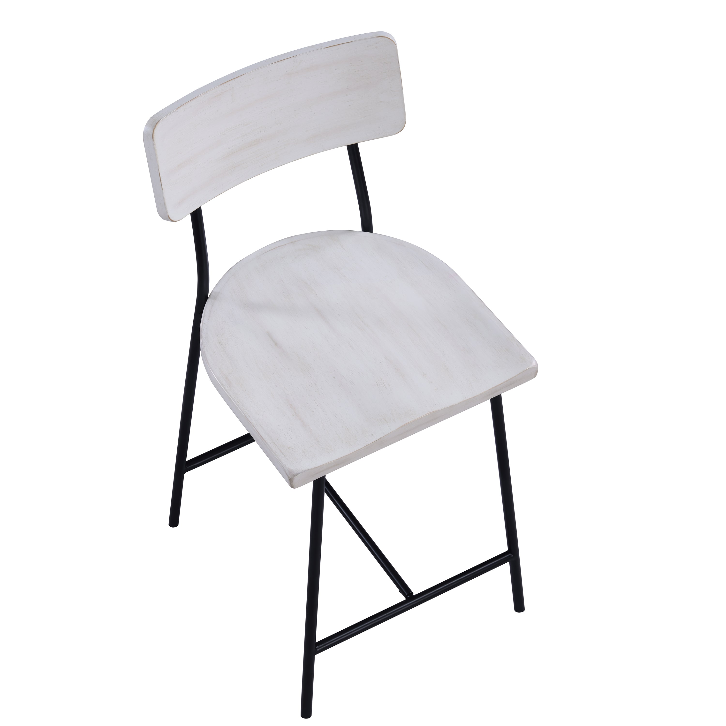 Badin Wood and Metal Modern Counter Stool