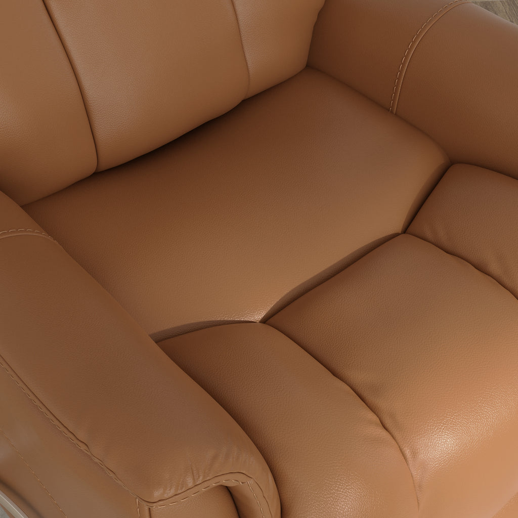 Global Home Swivel Glider Recliner with Manual Adjustable Headrest & Footrest