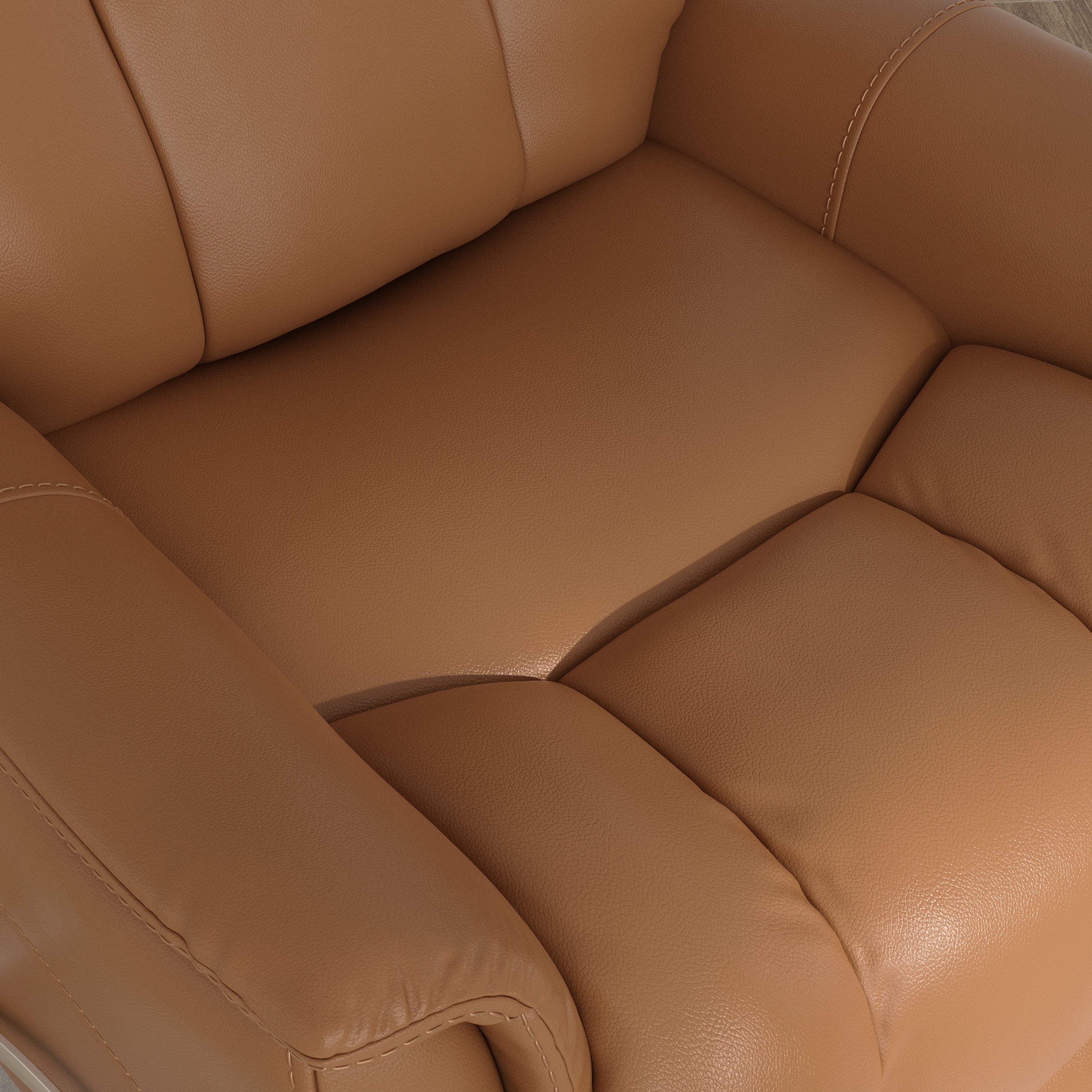 Global Home Swivel Glider Recliner with Manual Adjustable Headrest & Footrest