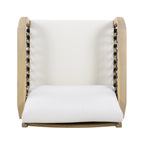 Outdoor Acacia Wood Club Chair with Handwoven Rope (Set of 2)