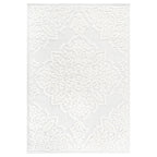 Step Collection High-Low Medallion Cream/Cream Indoor Area Rug