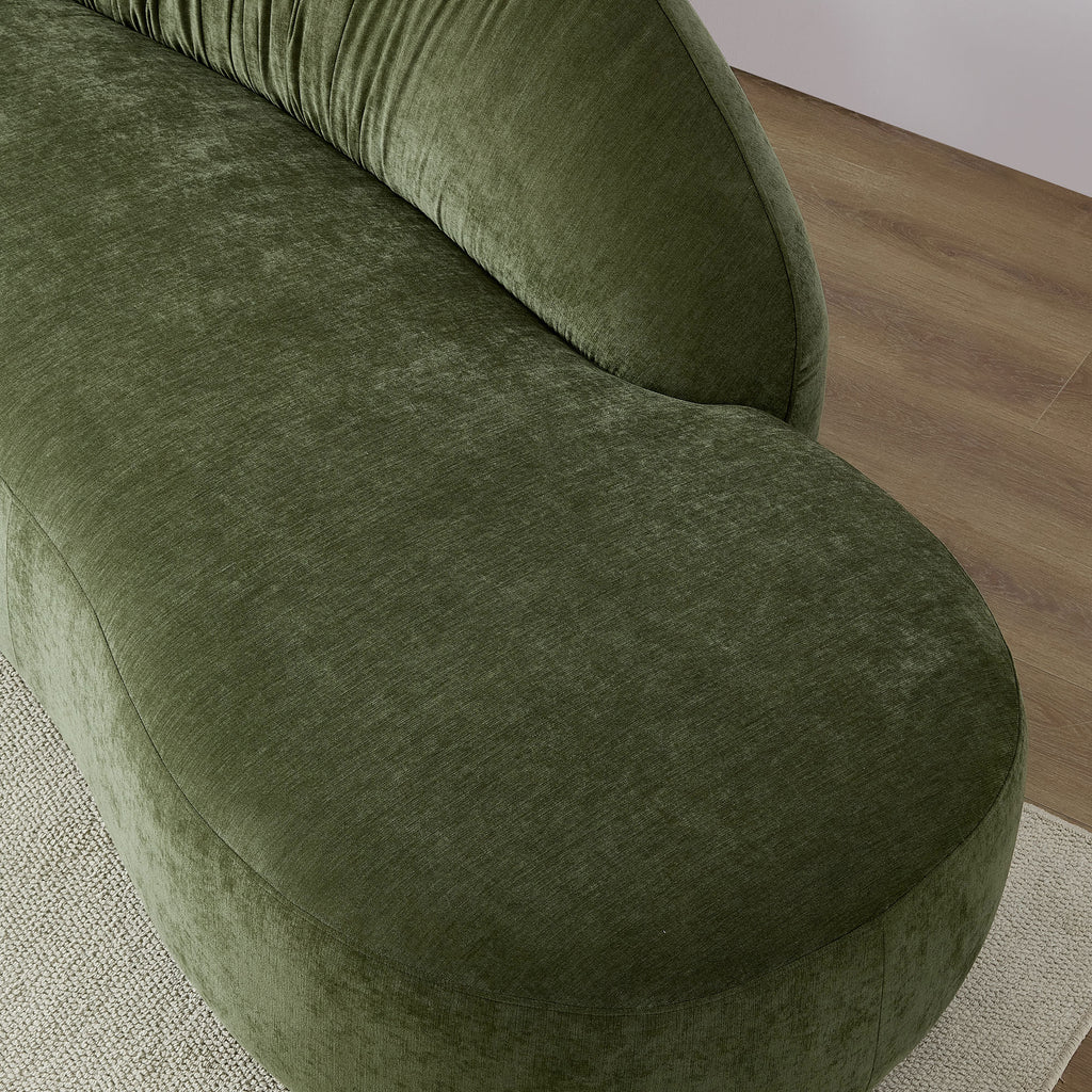 145.67'' Mid-Century Upholstered Comfy Couch with Chaise