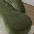 145.67'' Mid-Century Upholstered Comfy Couch with Chaise