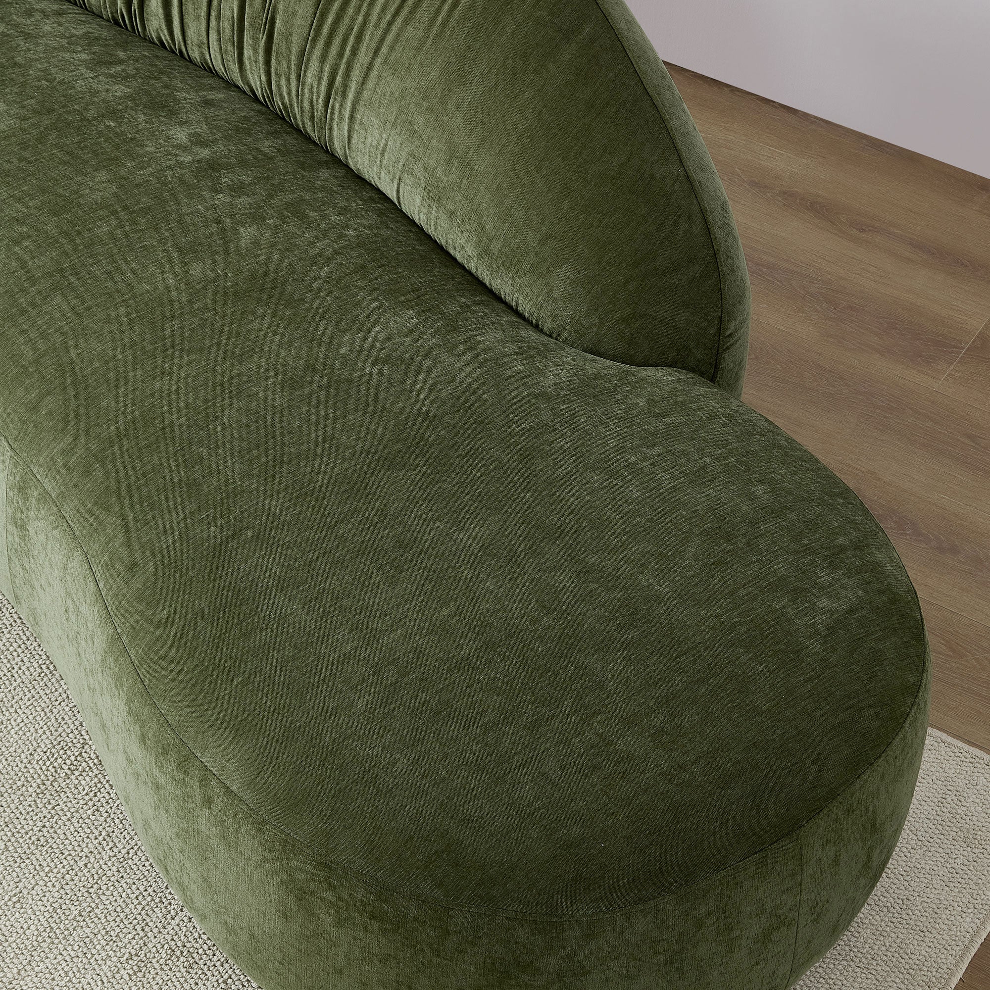 145.67'' Mid-Century Upholstered Comfy Couch with Chaise