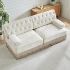 Soft Velvet Fabric Chesterfield Style Sofa