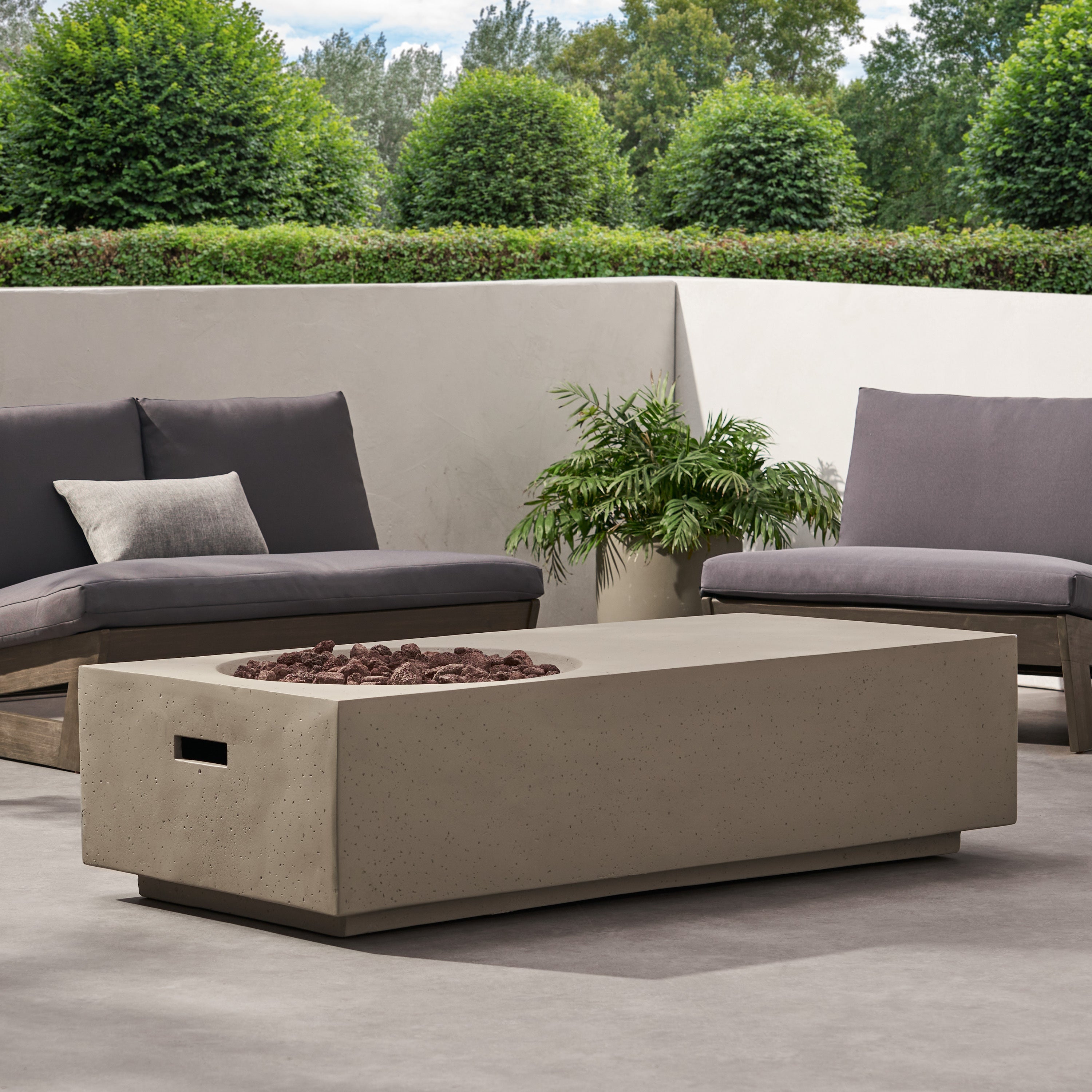 Rectangle 14.75' MGO Fire Pit - 50,000 BTU