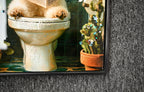 Framed Bathroom Decor - Cute Puppy Wall Art