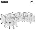 Modern U-Shaped Sectional Sofa