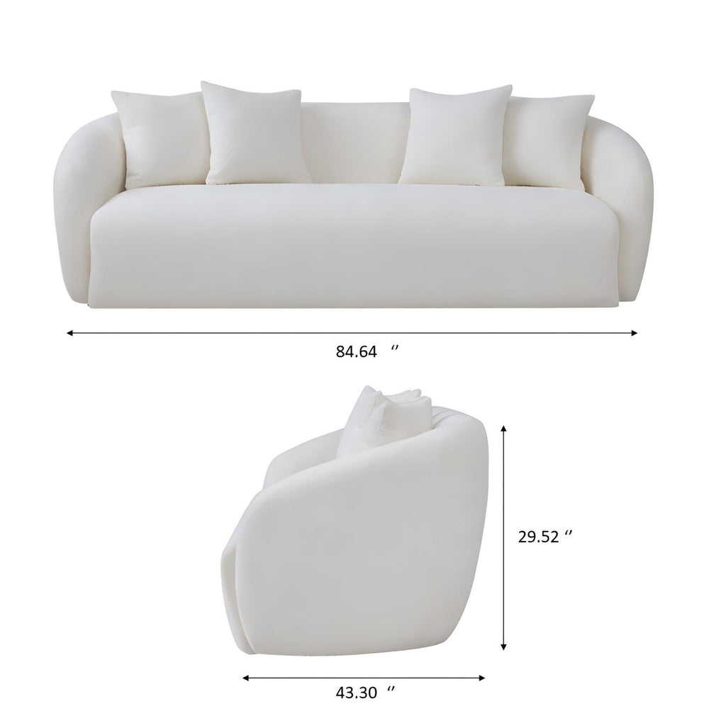 Linden Ivory Boucle Sofa