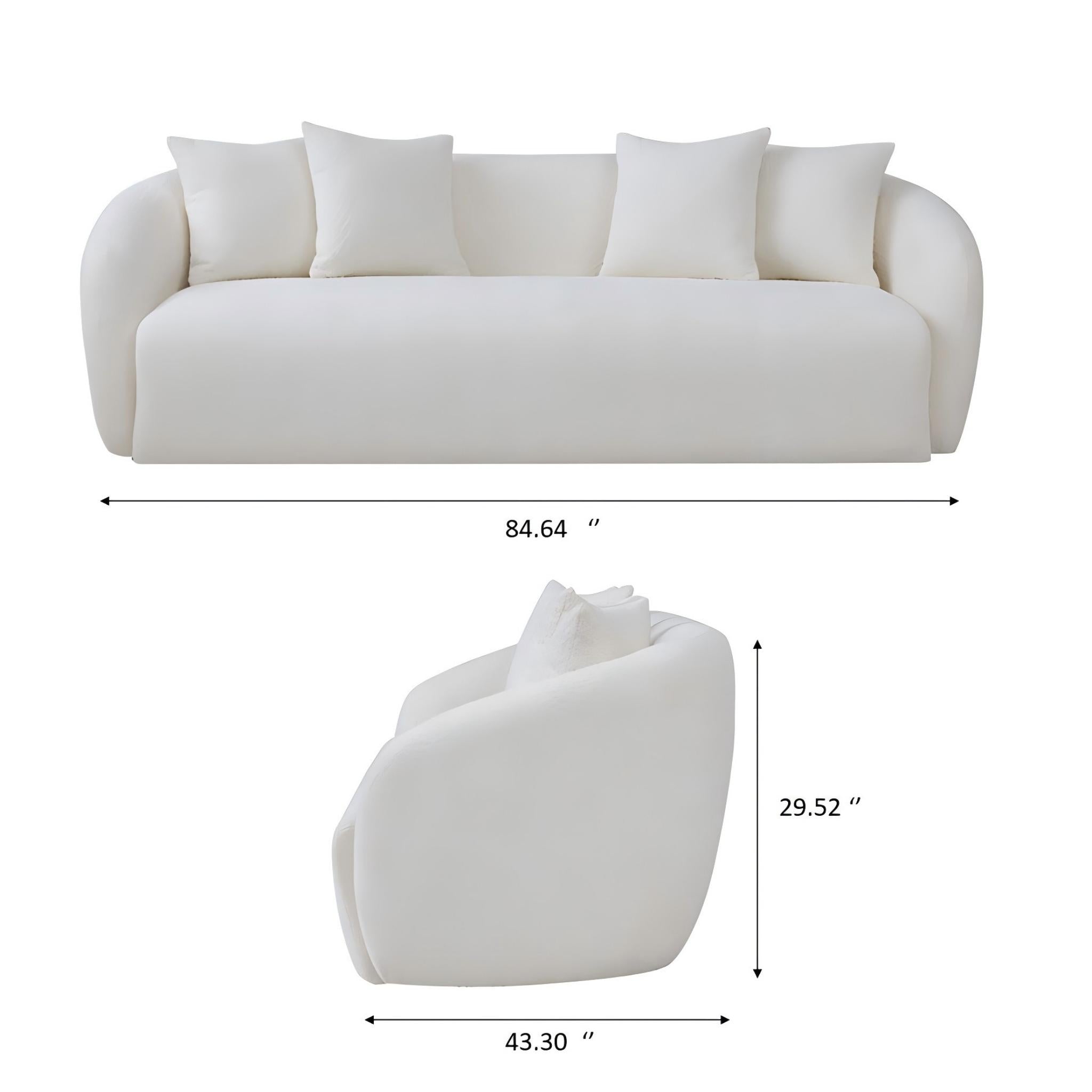Linden Ivory Boucle Sofa